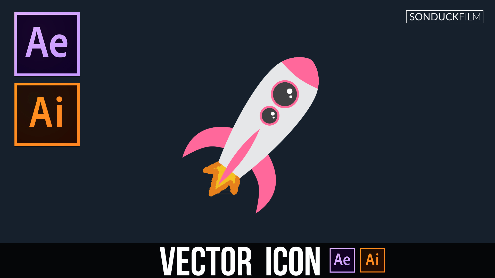 1920x1080 Illustrator To After Effects Vector Icon Animation Design