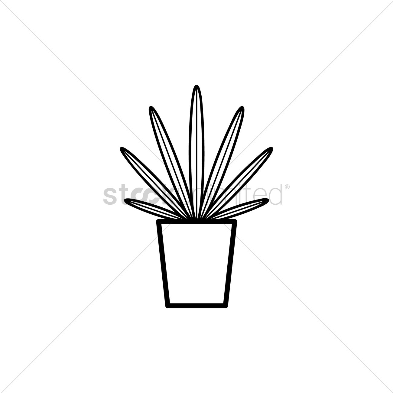 1300x1300 Caribbean Agave Vector Image