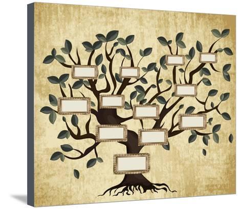 473x410 Illustration Of Family Tree On Aged Paper. Vector Eps10. Prints By