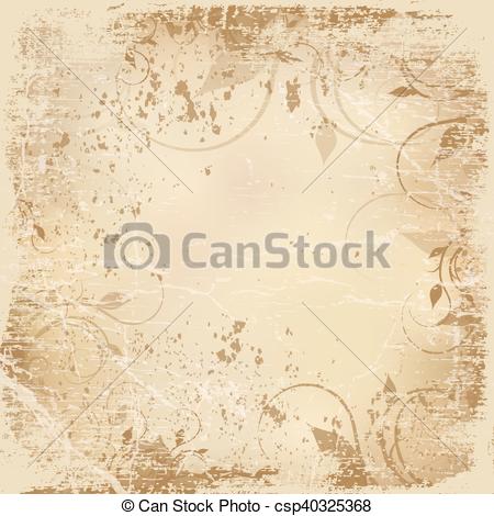 450x470 Old Vintage Paper. Vintage Shabby Background With Classy Patterns.