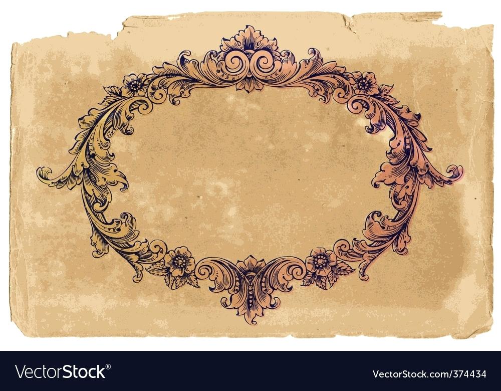 1000x780 Victorian Picture Frame Frame On Vintage Paper Vector Image