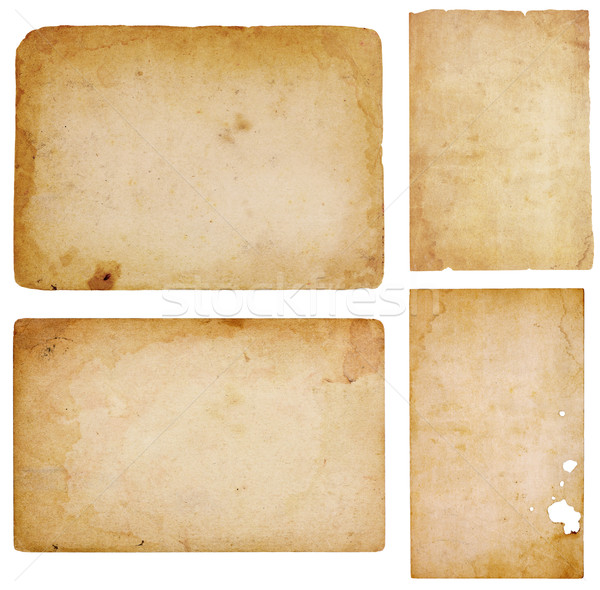 600x590 Four Vintage Paper Scraps Stock Photo Mark Carrel (3mc) ( 877615