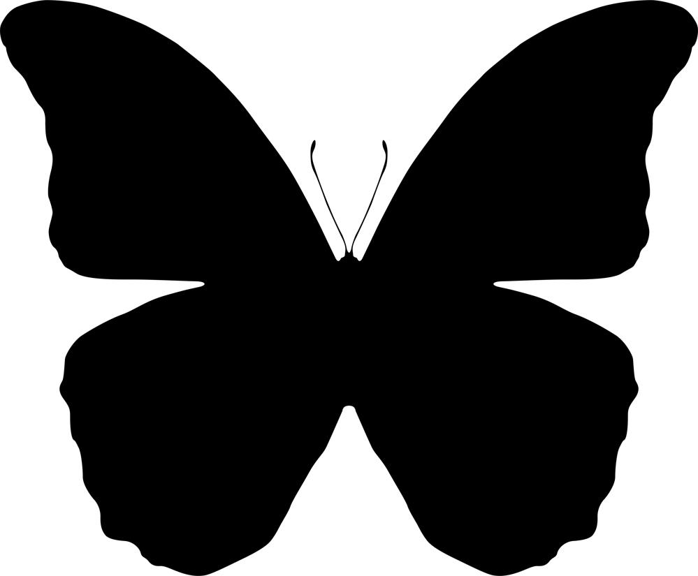 999x825 Butterfly Silhouette Vector Art Illustration (.ai) Vector File