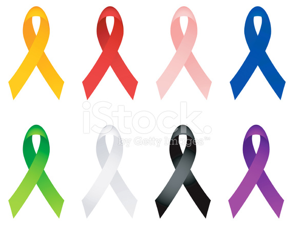 573x440 Breast Cancer Ribbon, Aids, Autism Ribbons Royalty Free Vector I