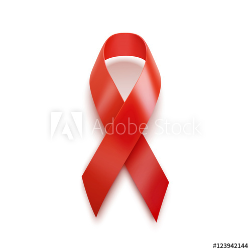 500x500 World Aids Day. Aids Awareness Red Ribbon. Vector Illustration