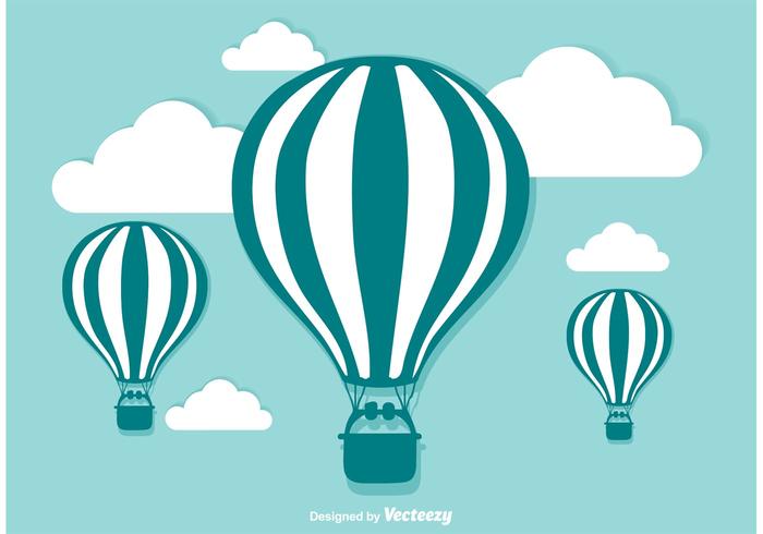 700x490 Hot Air Balloon Vector Illustration