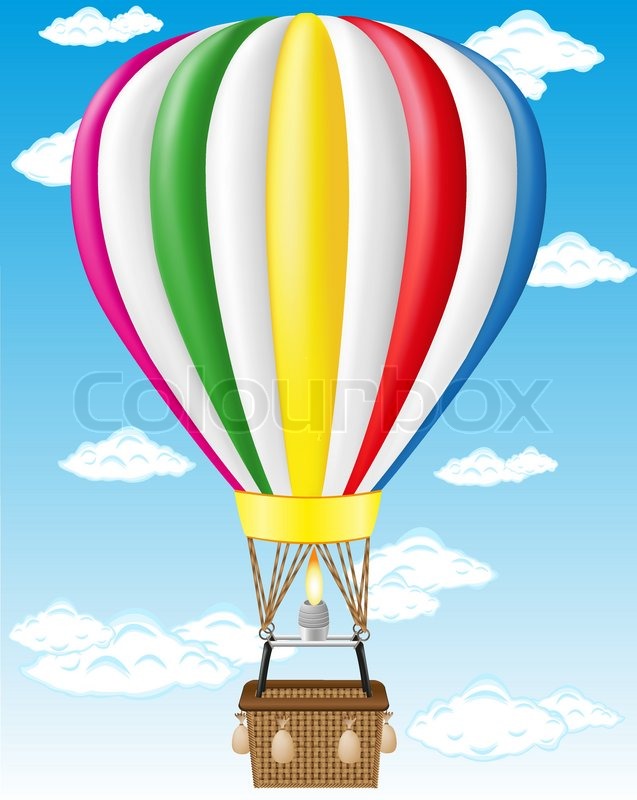 637x800 Hot Air Balloon Vector Illustration Stock Vector Colourbox