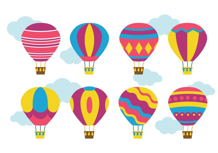 700x490 Sketch Hot Air Balloon Collection Vectors