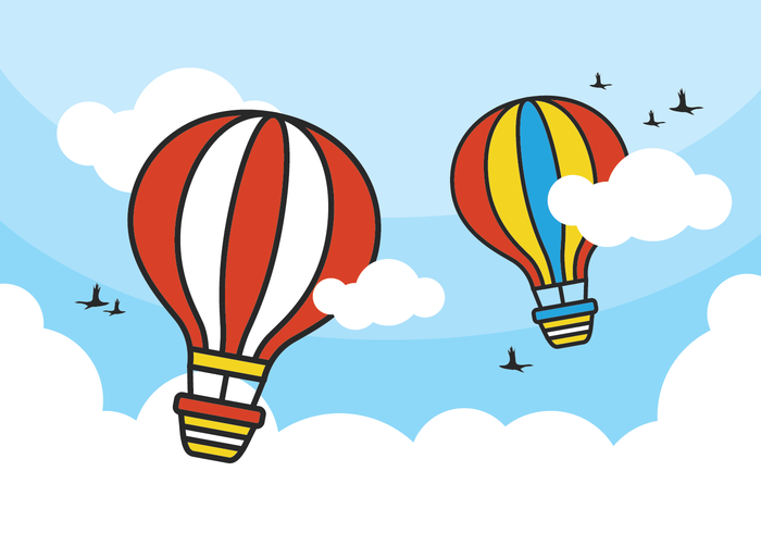 700x490 Colorful Hot Air Balloon Vectors