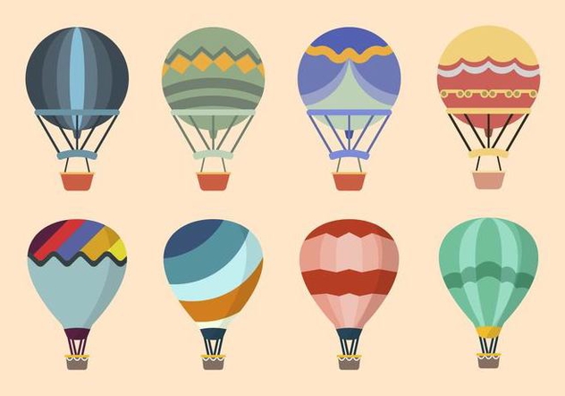 632x443 Flat Hot Air Balloon Vectors Free Vector Download 438673 Cannypic
