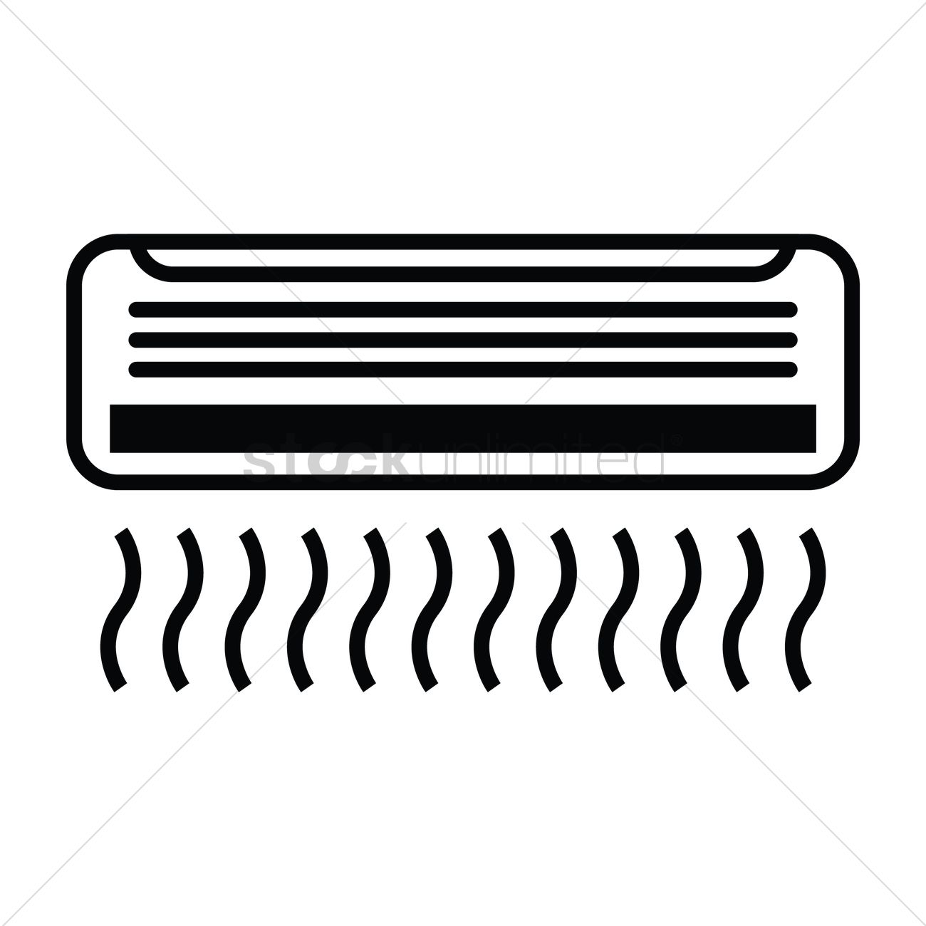 1300x1300 Air Conditioner Vector Image