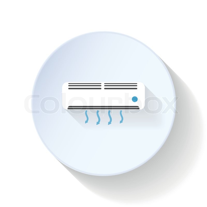 800x800 Air Conditioner Flat Icon Vector Graphic Illustration Design
