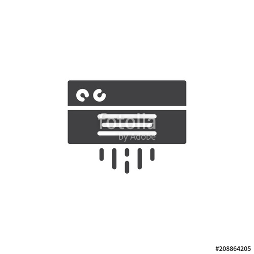 500x500 Air Conditioner Vector Icon. Filled Flat Sign For Mobile Concept