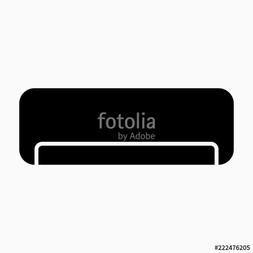 500x500 Glyph Beautiful Air Conditioner Vector Icon Stock Image And