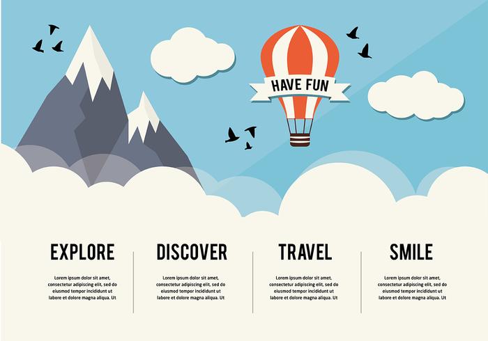700x490 Hot Air Balloon Vector Free