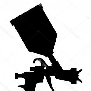 300x300 Stock Illustration Paint Spray Gun Black Vector Shopatcloth