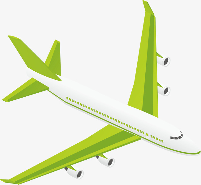 650x599 Plane Png Vector Element, Aircraft Vector, Green, Flight Png And
