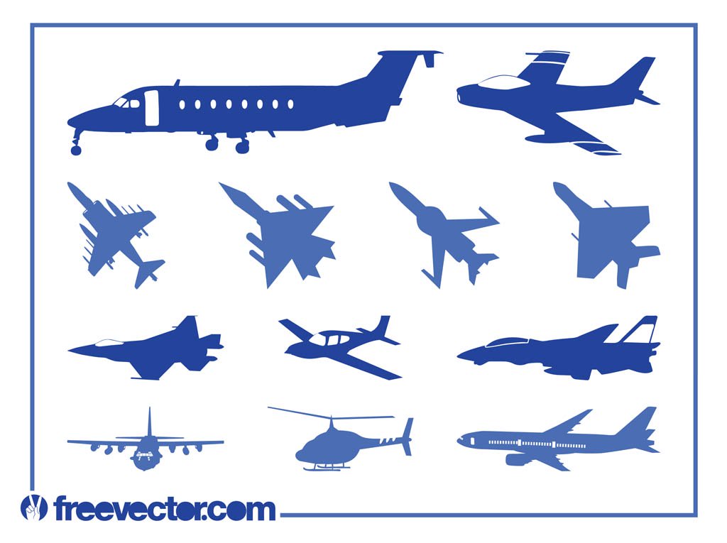 1024x765 Aircraft Silhouettes Vector Vector Art Amp Graphics
