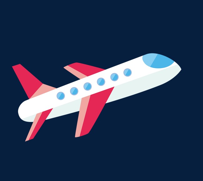 650x580 Cartoon Airplane Vector Material, Airplane Clipart, Aircraft