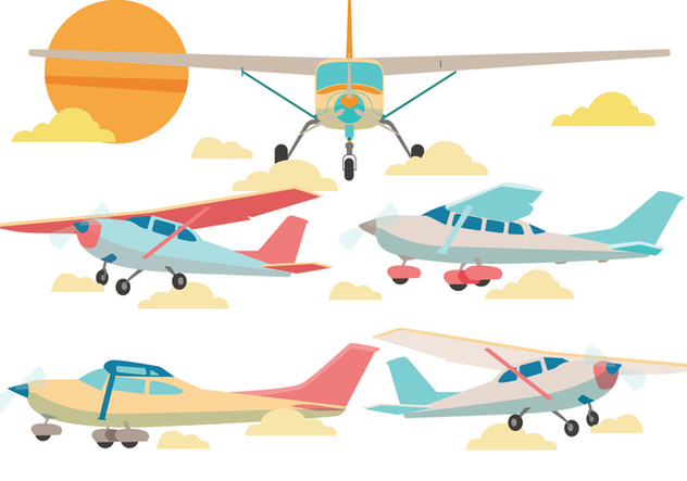 632x443 Cessna Airplane Vector Free Vector Download 363599 Cannypic