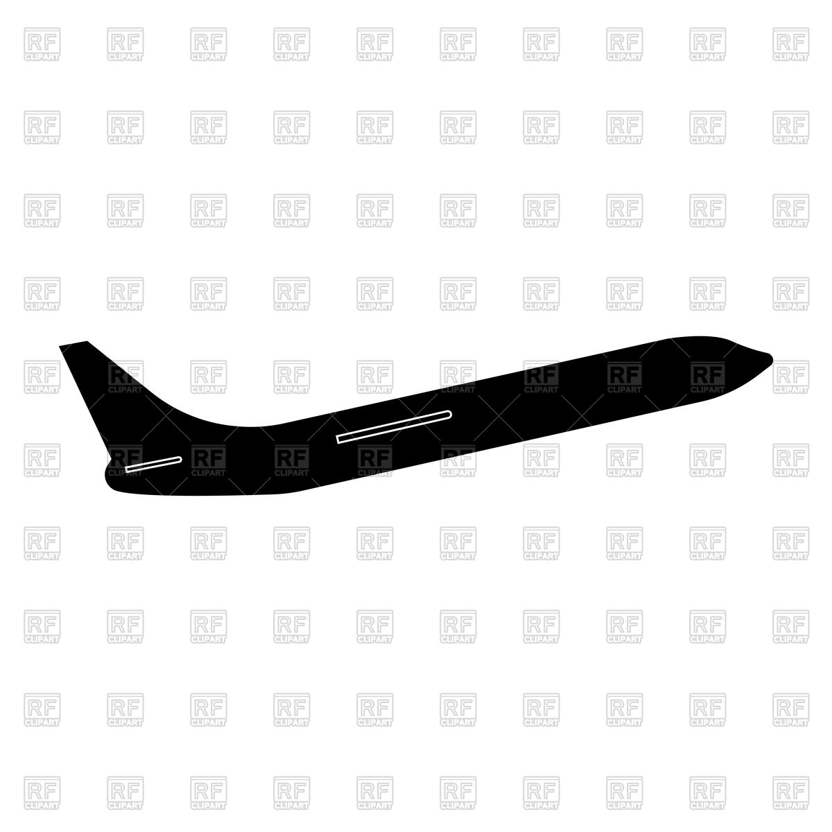 1200x1200 Silhouette Of Airplane Vector Image Vector Artwork Of Objects