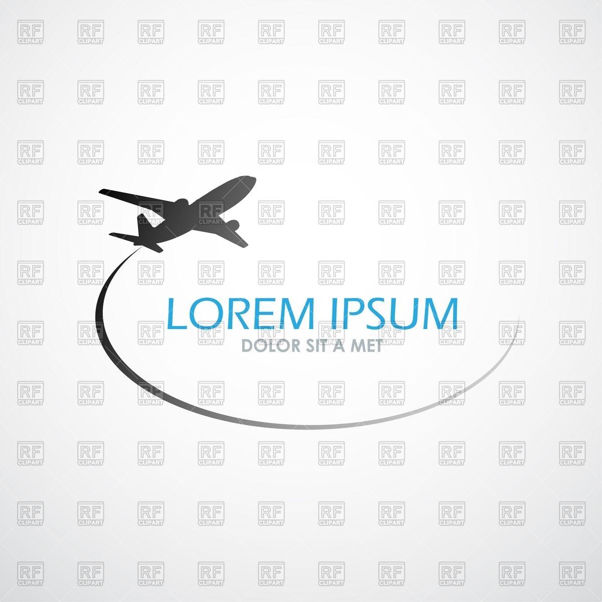 1200x1200 Symbolic Flying Silhouette Of Airplane Vector Image Vector