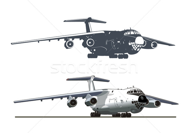 600x424 Vector Art Of Jet Cargo Airplane Vector Illustration Mechanik