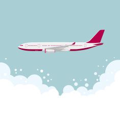 235x235 Airplane Icon Design, Vector Illustration Eps10 Graphic