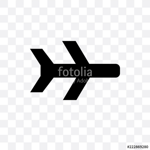 500x500 Plane Vector Icon Isolated On Transparent Background, Plane Logo