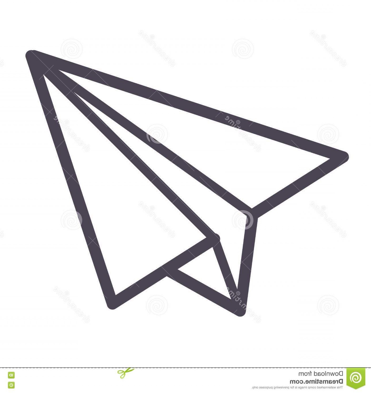 1560x1653 Stock Illustration Paper Plane Vector Icon Toy Isolated White