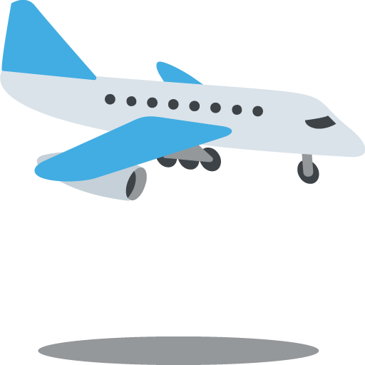 512x512 Airplane Arriving Emoji Vector Icon Free Download Vector Logos