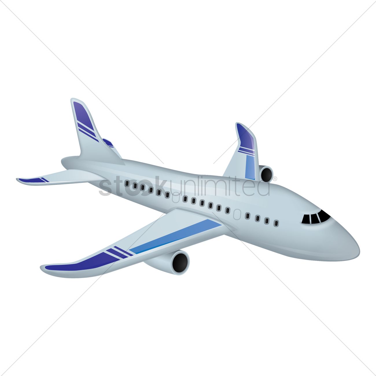 1300x1300 Airplane Vector Image