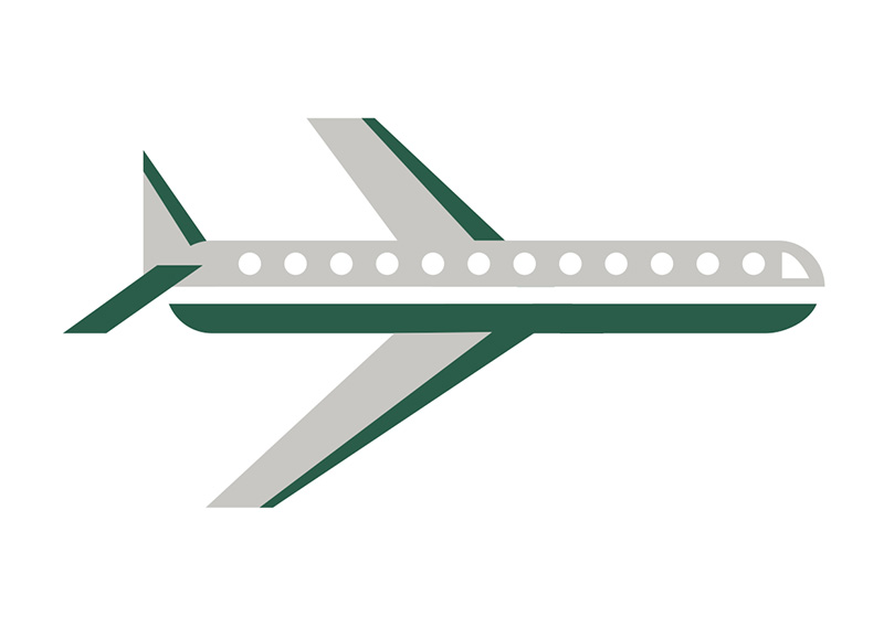 800x568 Flat Airplane Vector