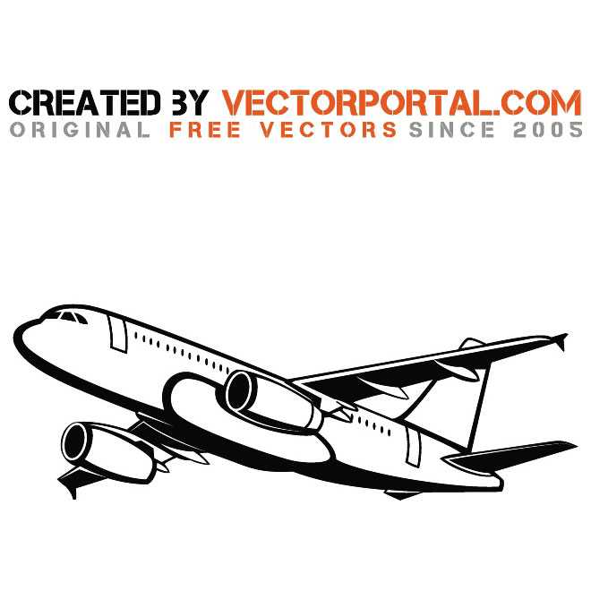 660x660 Passenger Airplane Free Vector 123freevectors