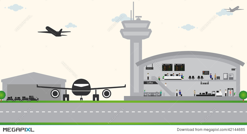 800x433 Airport Vector Illustration 42144685
