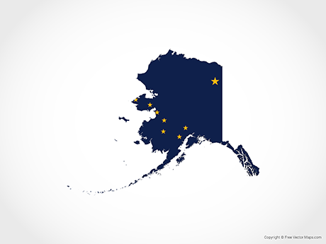 460x345 Vector Map Of Alaska
