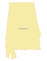 156x202 Free Digital Alabama Outline Blank Map