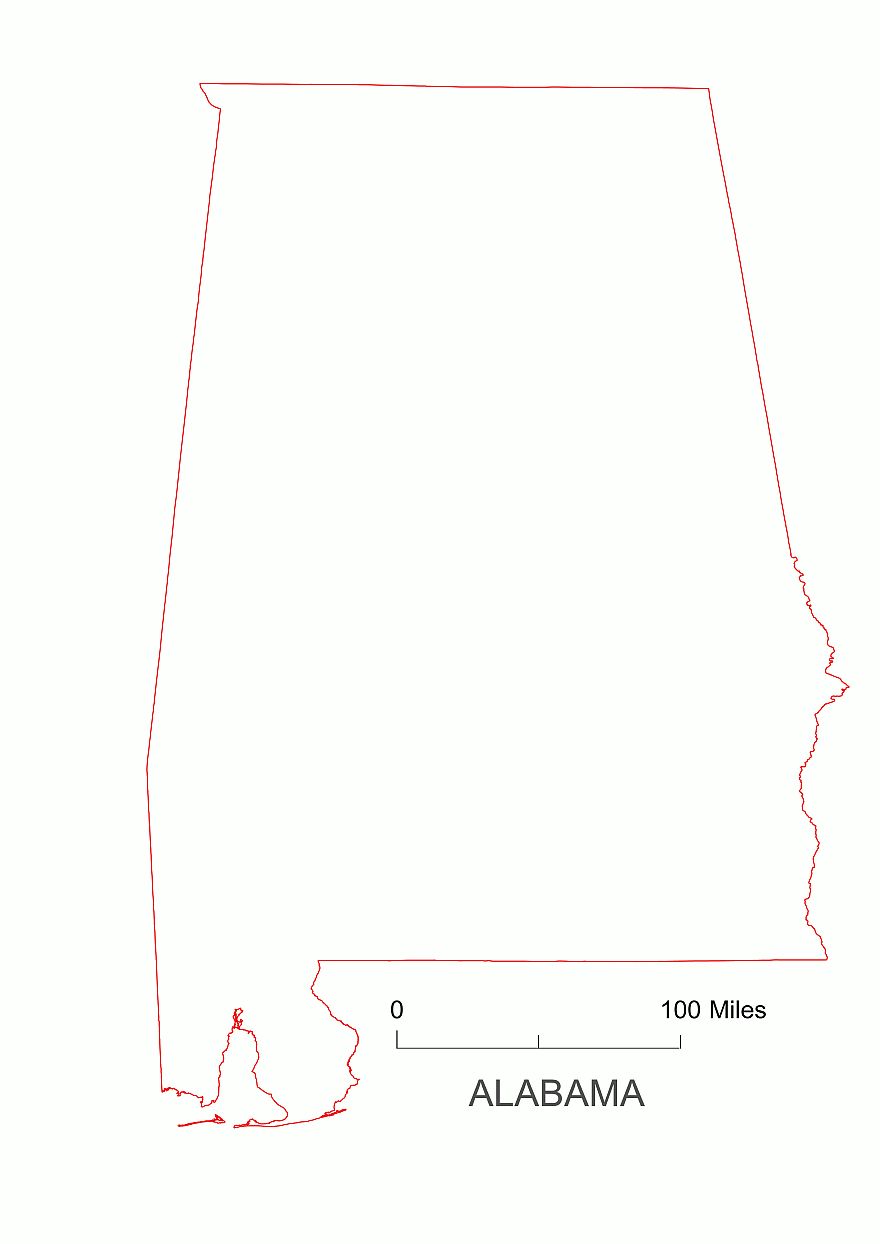 Alabama State Outline Vector At Getdrawings Free Download 7089