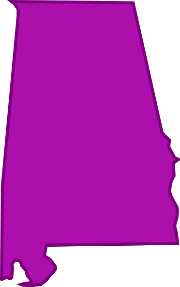 372x592 State Of Alabama Outline Clip Art At Clker Com Vector Online