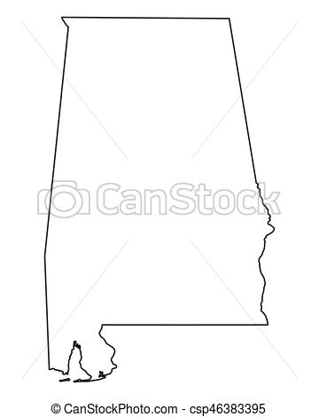 360x470 Map Of Alabama Eps Vectors