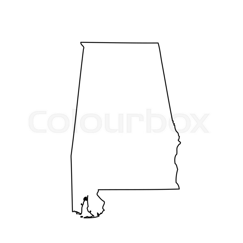 800x800 Map Of The U.s. State Alabama. Vector Illustration Stock Vector