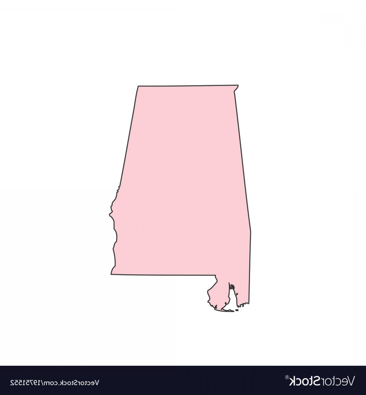 1200x1296 Alabama Map Isolated On White Background Vector Rongholland