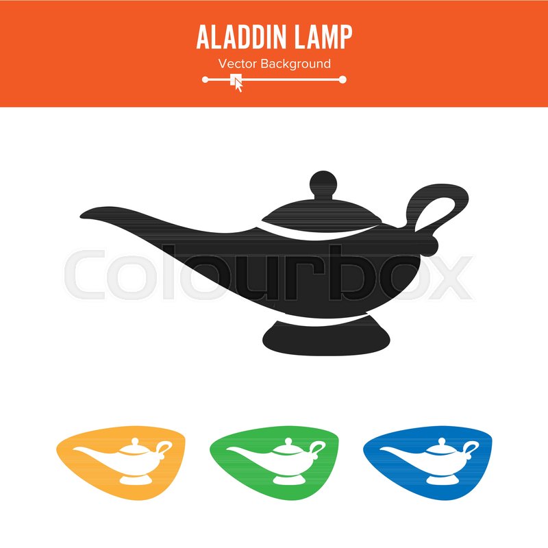 800x800 Aladdin Lamp Vector. Simple Black Silhouette Symbol Isolated On