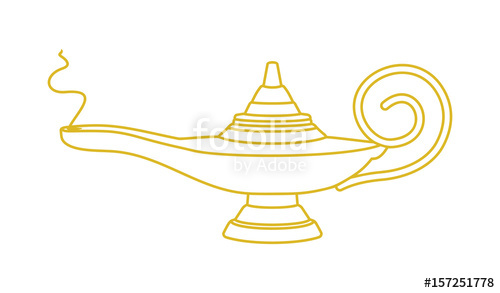 500x293 Aladdin Lamp Vector Icon Stock Image And Royalty Free Vector