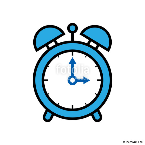 500x500 Cartoon Alarm Clock Or Waker Clock Vector Illustration Stock