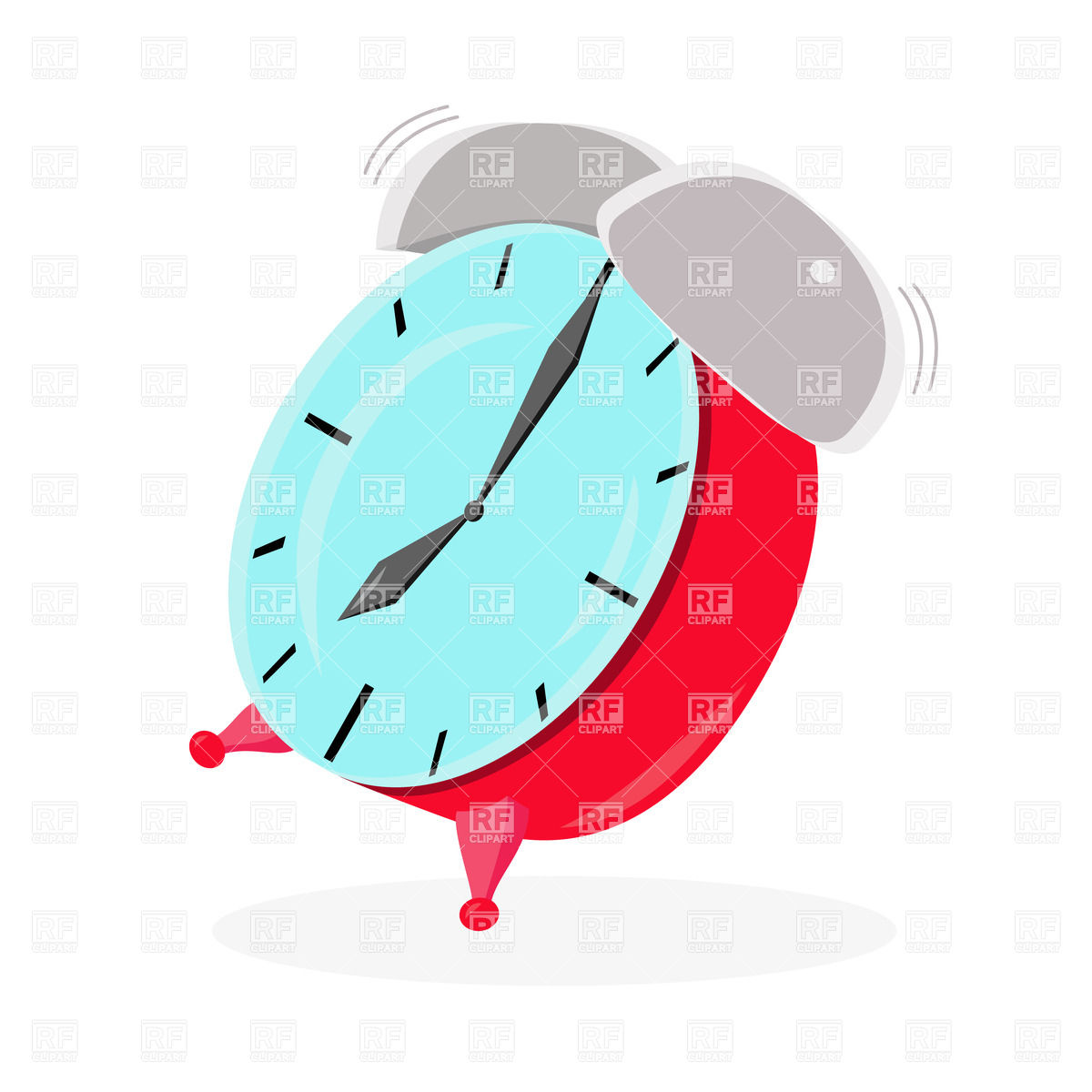 1200x1200 Red Ringing Alarm Clock Vector Image Vector Artwork Of Objects