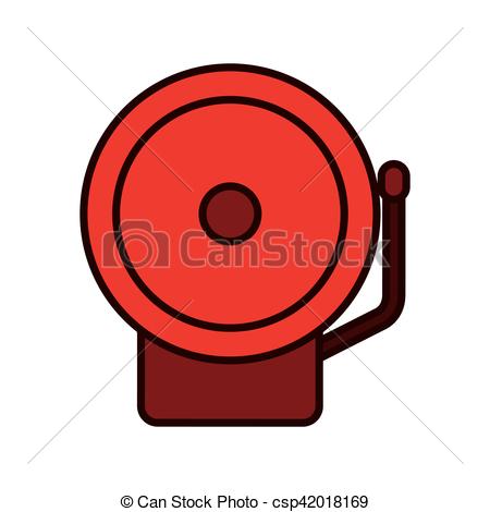 450x470 Color Silhouette With Fire Alarm Vector Illustration.