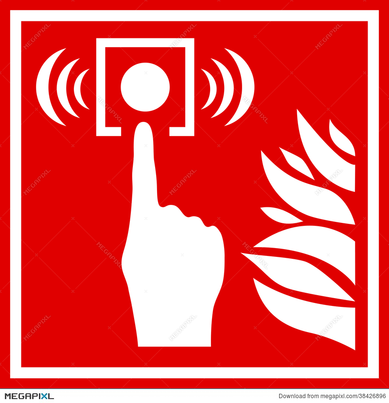 800x830 Fire Alarm Vector Sign Illustration 38426896