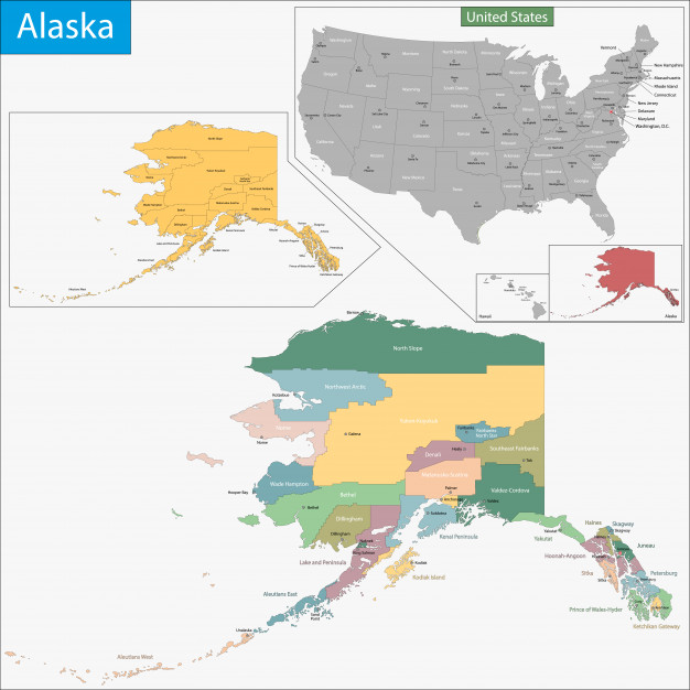 626x626 Alaska Map Vector Premium Download