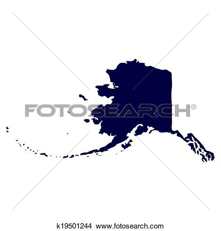 450x470 Alaska Map Image Royalty Free Download